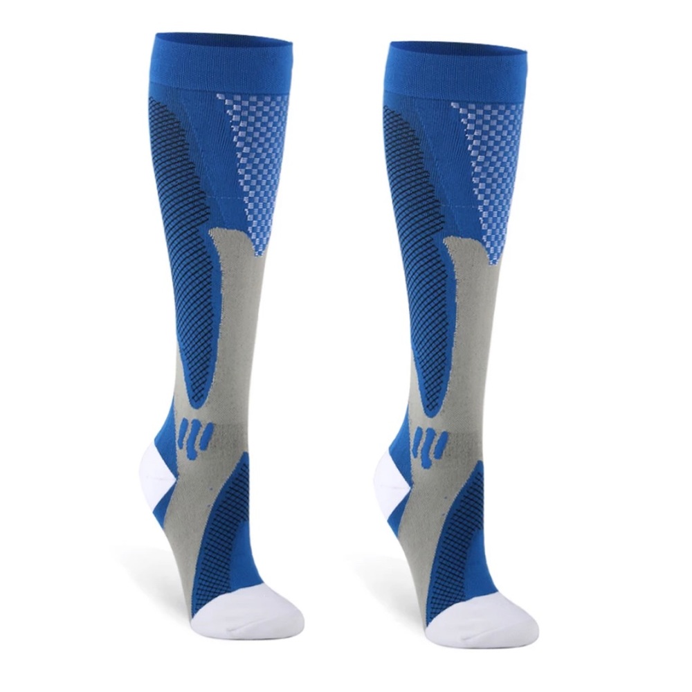 ✅ 1 pair of new blue compression socks